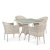 Комплект плетеной мебели из искусственного ротанга T190B/Y350A-W85-90x90 Latte 4Pcs